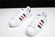 桃子代購～潮品Adidas Superstar Foundation 白色 貝殼頭 藍紅杠 休閒 運動 S79208