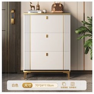 全城熱賣 - 翻斗式入戶玄關櫃鞋櫃【輕奢三門】70*24*118白色】#H038099642