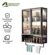 Comfort Haven Furniture Co.Kitchen Wall Hanging Storage Rack Bathroom Dustproof Storage Wall Cabinet