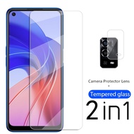 2-in-1 Tempered Glass For OPPO F9 F11 F17 R17 Pro OPPO R9s R11s Plus Screen and Camera Lens Protector Film