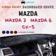 Mazda 3 Mazda 6 BL GH2 CX-5 KE KF Floral Velvet Dashboard Cover