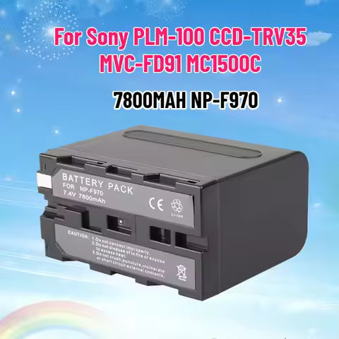7800MAH NP-F970 NPF960 NPF970 Battery for Sony PLM-100 CCD-TRV35 MVC-FD91 MC1500C