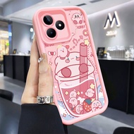 Casing hp for Realme C53 C51 C51s Note 50 Narzo N53 Case Cute milk tea Kasing Anti Fast Damaged Sili