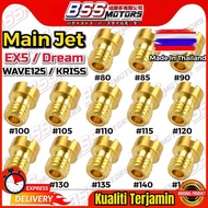 Main Jet EX5 HP GBO Wave125 W125 Modenas KRISS Main Jet For Carburetor Carb Size 80-145 Import Thail