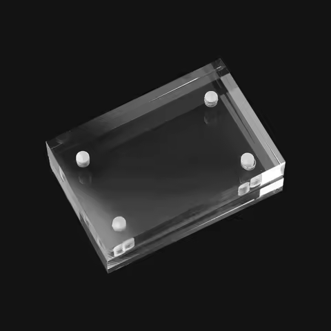 1pcs Transparent Acrylic Photo Frame Magnetic Poster Display Stand Thick Display Stand Office Deskto