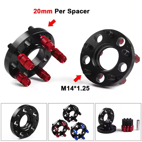 20mm 72.56mm 5x120mm Hubcentric Wheel Spacers M14x1.25 Tapered Bolts For BMW F Series F10 F12 F13 F0