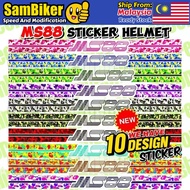 10 NEW DESIGN MS88 Sticker Pelekat Helmet Custom MS 88 Waterproof Protect & Tahan Calar Ready Stock 