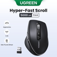 UGREEN Hyper-Fast Scroll Wireless Mouse Bluetooth 5.4 2.4G Ergonomic 5000DPI for MacBook Tablet Lapt