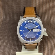 [TimeYourTime] Fossil FS5920 Machine Day-Date Tan Eco Leather Strap Blue Dial Analog Men Watch