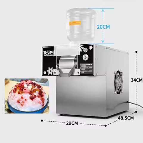 220V Mini Snow Ice Maker Shaver Machine Europe Snowflake Ice Machine Korea Bingsu Machine Snowflake 