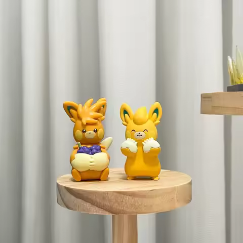 Pokemon Pawmi Evolution Line Figures Pawmi Pawmo Pawmot Mini Collectible Set Cute Desk Ornament