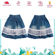 TERBARU Rok Jeans Anak Perempuan Lucu Rok Jeans Tile Usia 3 - 6 Tahun