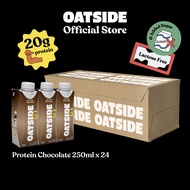 OATSIDE Protein Chocolate Oat Milk 250ml x 24 - 20g Protein Drink 3000mg BCAA Dairy Free