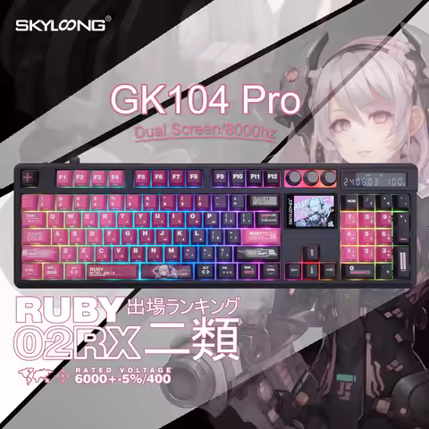 SKYLOONG GK104 Pro Wireless Mechanical Keyboar Full-Size Gamer Keyboard RGB Backlit Voice Calculator