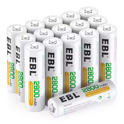 EBL AA Ni-MH Rechargeable Batteries AA 1.2V 2800mAh Battery For Digital Camera Flashlights, Electric