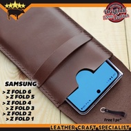 LEATHER POUCH SAMSUNG Z FOLD 6, Z FOLD 5, Z FOLD 4, Z FOLD 3, Z FOLD 2