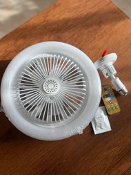（即時交收）Fan light 照明Led＋風扇 E27 26cm 風力強 靜音帶搖控 💯升級版 萬向頭智能Led風扇燈