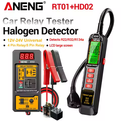 Car Relay Tester Halogen Leak Detector kit Universal 11-25V Car Battery Check Diagnostic Refrigerant