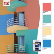 [FIRE PINK] 5 Liter MCI Blue-I Shield for Exterior Wall | 5 Years Protection Paint Cat Dinding Luar 