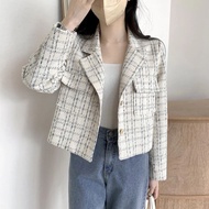 Tweed Sole Blazer/Work Blazer/Work/Teen/Women'S/Korea/ Tweed Blazer