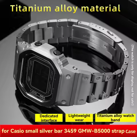 GMW-B5000 Titanium Alloy Mod Kit Strap+Case for Casio G-SHOCK 3459 GMW-B5000 modification DIY set wa