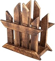 GoCraft Upright Wood Napkin Holder | Hut/Home Shaped Upright Organiser for Napkins and Tissue Papers upto 6.5 inches