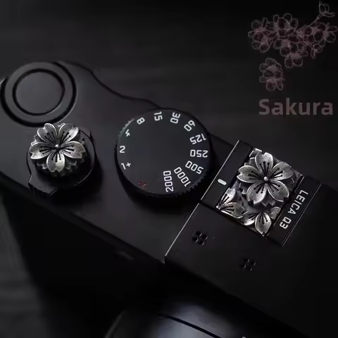 Handmade Sakura Metal Shutter Button Hot Shoe Cover Retro for Fuji XT4 XT5 XT50 XE4 XM5 Nikon Leica 