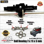 Spare Part RC MN86 1/12 Scale Metal Ball Bearing Axle Axle 7x11x3 mm