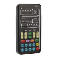 Portable Mini Voice Changer Device, Multifunctional Sound Changer Live Broadcast Sound Card for Mobi