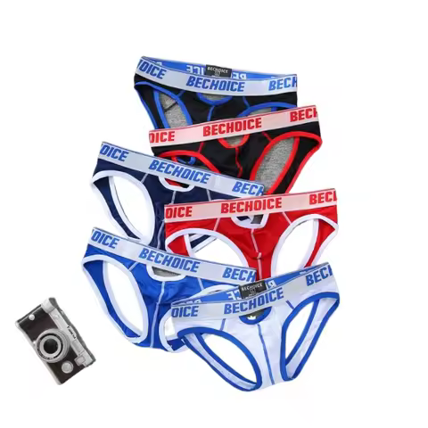 Fashion men's rear hollow low waist, underwear youth double T-pants