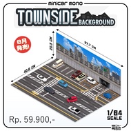 Diorama Sheet Background Townside Background Car Diorama 1/64 Diecast