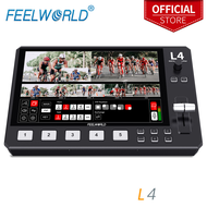 Feelworld L4 Switcher 10.1 Inch Touch Screen Multi-Camera Video Mixer Switcher4xHDMISDIAudio Input/O