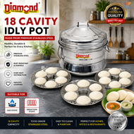 DIAMOND 18 Hole Stainless Steel Idli Steamer Plate 7.5cm Idly Maker Mould Tray Durable Rust Resistan