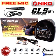 TERMURAH~GRATIS MIC Speaker Aktif NIKO NK-GL5 5 inch Bluetooth Radio / Speaker Bluetooth / Salon Bluetooth / Speker Aktif / Salon Bluetooth / Subwoofer Speaker Aktif / Subwoofer Mobil / Speaker Komputer / Speaker Bluetooth Bass / Speaker Laptop ~FSS