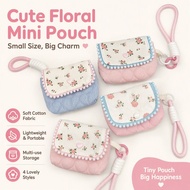 Cute Floral Cotton Mini Storage Pouch Portable CCD Camera Bag Travel Coin Camera Accessories Organiz