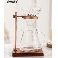 1pc Hand Brewed Coffee Stand, Outdoor Hand Brewed Pot, Coffee Filter Cup Holder, Vintage Solid Wood 
