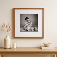 50x50 cm Mahogany Wood Frame