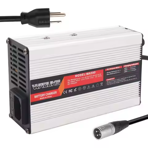 50.4V 5A Li-ion Battery Charger with Output 3 Prong XLR Connector Used for 12S 44.4V 43.2V 48V 49V L