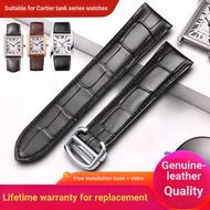Suitable for cartier Watch TANK Men Women Original Leather Strap cartier TANK London SOLO Genuine Le