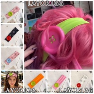 LAYOR1GG Button Hairband, Large Button Vintage Style Elastic Hairband, Sweat Absorbing Polyester Ant