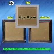 20x20 cm minimalist black white brown fiber photo frame