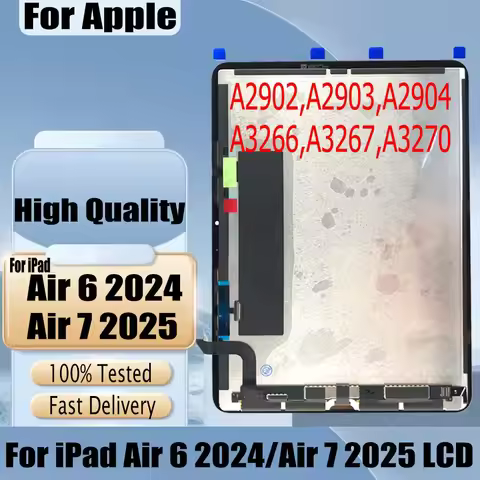 High Quality For iPad Air 6 2024 A2902 A2903 Display Touch Screen Digitizer For iPad Air 7 2025 LCD 