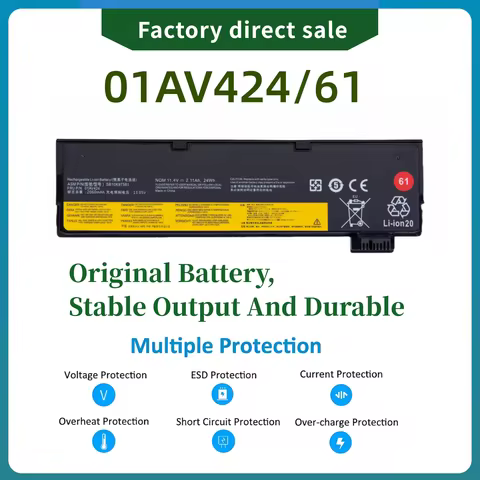 Factory Direct! 61 T470-3C For Lenovo ThinkPad T470 T480 T570 T580 P51S P52S A475 A485 TP25 Laptop B