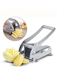 1入組不銹鋼手動馬鈴薯切割器、黃瓜切片機、薯條製造器、蔬菜切片工具