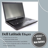 (Refurbished) Dell Latitude E6410 Laptop /Intel Core i5/4GB RAM/320GB HDD or SSD(120GB/240GB)/Window
