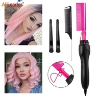 3 in 1 Hot Comb Straightener Electric Hair Straightener Hair Curler Wet Dry Use Hair Flat Irons Hot Heating Comb For Hair
