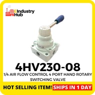 4HV230-08 1/4 Air Flow Control 4 Port Hand Rotary Switching Valve