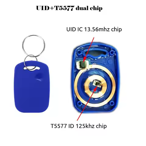 5YOA 10pcs Dual Chip UID Rewritable RFID Keyfobs 125KHz 13.56MHz T5577 EM4305 Frequency Composite Ke