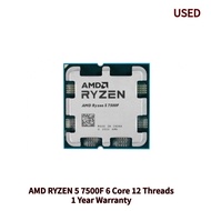 [Used] AMD RYZEN 5 7500F AM5 CPU Processor Tray Unit (1Year Warranty)