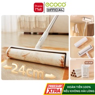 ECOCO Convenient Long Handle Dust Roller, Floor Dust Roller Brush, Multi-Purpose Cleaning 1 Roll 60 